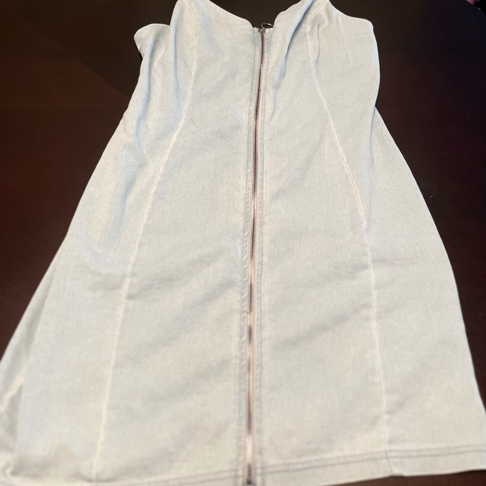 Light blue denim dress